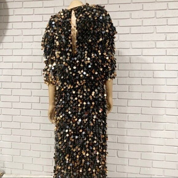 ASOS Edition Women’s Drape Sleeve Sequin Droplet Dress – Size 2 NWT - Picture 4 of 5